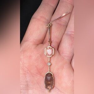 Kendra Scott Gold and Brown Drop Earrings